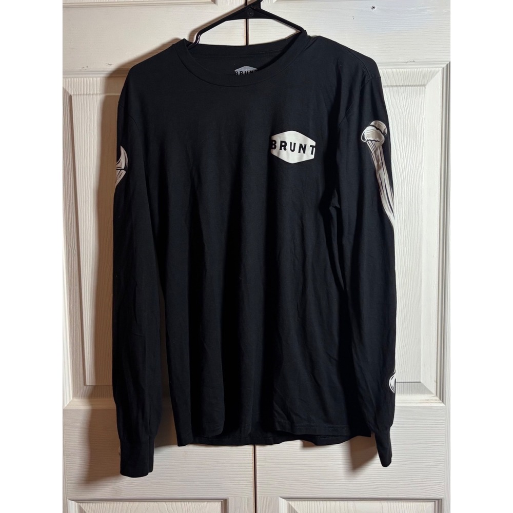 Brunt Workwear Mens Small Black Skeleton Wrench Arm Long Sleeve Graphic T-Shirt